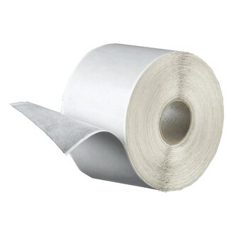 Pás FLEECEBAND (butylový pás s textilií) 80 mm × 1 mm, délka 10 m 10 m bílá textilie