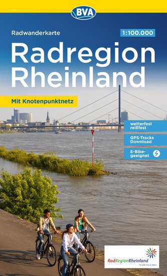 BVA Radwanderkarte Die schönsten Radtouren in der RadRegion Rheinland 1:100.000, reiß- und wetterfest, GPS-Tracks Download, E-Bi