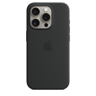MT1A3ZM/A Apple Silikonový Kryt vč. Magsafe pro iPhone 15 Pro Black (Pošk. Balení)