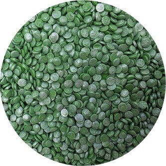 Cukrové zdobení zelené perleťové konfety 80g - I LOVE CAKES