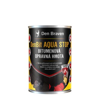 DenBit AQUA STOP - Bitumenová opravná hmota 1 kg plechovka