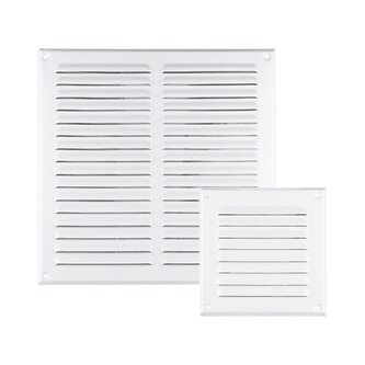 Mřížka větrací kov se síťovinou 195 × 195 mm bílá