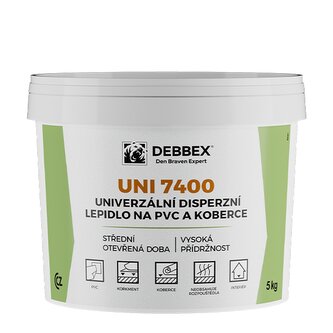 Univerzální disperzní lepidlo na PVC a koberce UNI 7400 14 kg kbelík světle béžová