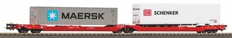 Piko Kontejnerový vagón T3000e s 1 návěsem PNO a 1 40' kontejnerem Maersk - 24619