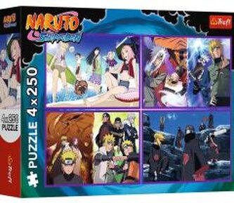 Puzzle 4x250 Przygody Naruto Uzumaki TREFL