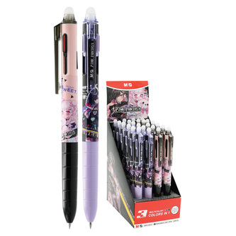 Roller gélový /gumovací /3-barevný M&G Pink Fantasy 0,5 mm (2 dizajny)