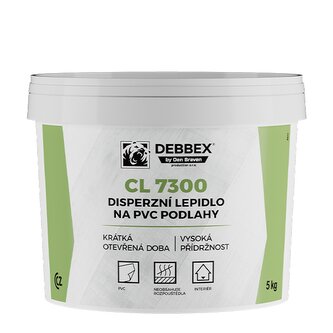 Disperzní lepidlo na PVC podlahy CL 7300 14 kg kbelík bílá