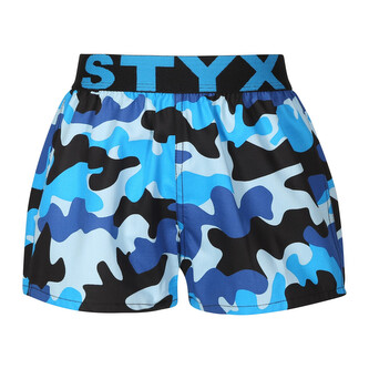 Dětské trenky Styx art sportovní guma maskáč modrý (BJ1850) 12-14 let