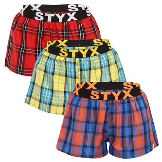 3PACK dámské trenky Styx sportovní guma vícebarevné (3T10236) XL