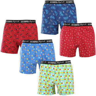5PACK pánské trenky Lee Cooper vícebarevné (5xPO38811/2) XL