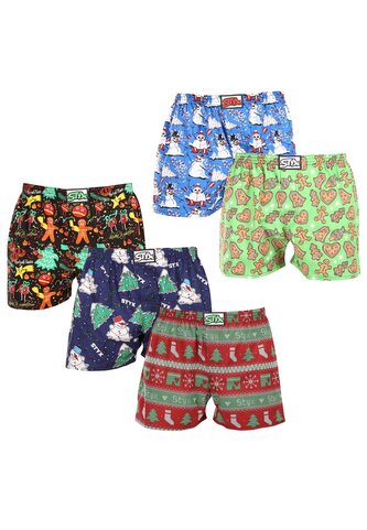 5PACK pánské trenky Styx art klasická guma vícebarevné (5A1408134) L