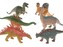 Sada 6 dinosaurů; 31x21x4cm, PVC