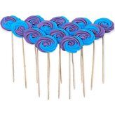 Cukrová lízátka modro fialová 12ks - I LOVE CAKES