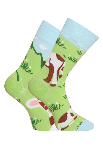 Veselé ponožky Dedoles Šťastná kráva (D-U-SC-RS-C-C-1571) M