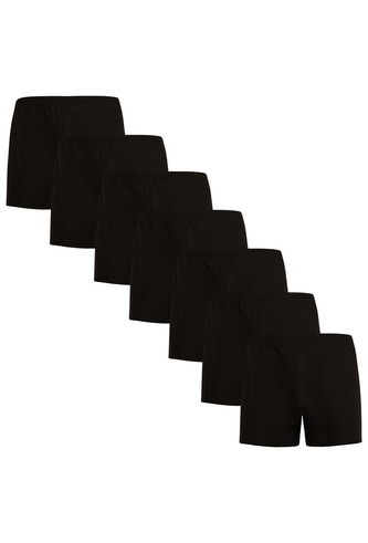 7PACK pánské trenky Nedeto černé (7NDTT001) XXL