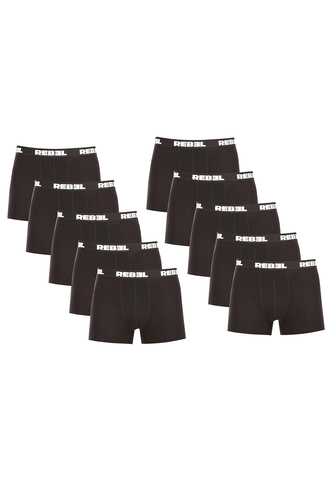 10PACK pánské boxerky Nedeto Rebel černé (10NBR001) 4XL