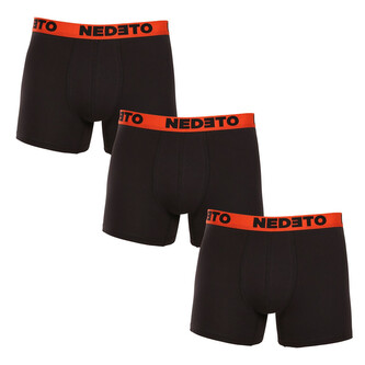 3PACK pánské boxerky Nedeto černé (3NBC3) XXL