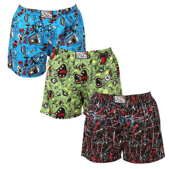 3PACK dámské trenky na spaní Styx vícebarevné (3DTD14183) L