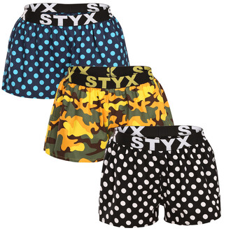 3PACK dámské trenky Styx art sportovní guma vícebarevné (3T15901) S