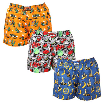 3PACK dámské trenky na spaní Styx vícebarevné (3DTD13199) XL