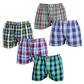 5PACK pánské trenky Styx klasická guma vícebarevné (5A103640) M