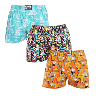 3PACK pánské trenky Styx art klasická guma vícebarevné (3A11847) XXL