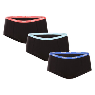 3PACK dámské kalhotky Puma černé (503006001 009) M