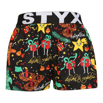 Dětské trenky Styx art sportovní guma Vánoce ozdoby (BJ1754) 4-5 let