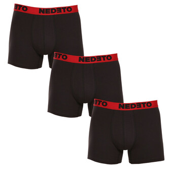 3PACK pánské boxerky Nedeto černé (3NBC4) L
