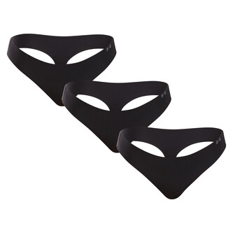 3PACK dámská tanga Under Armour černá (1383893 001) XS