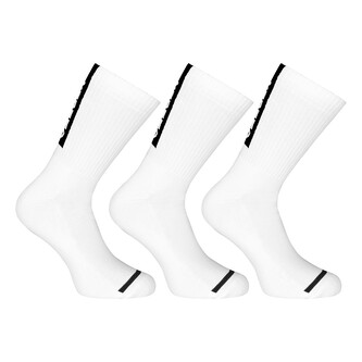 3PACK ponožky Nedeto sportovní vysoké bílé (3NOB2) L