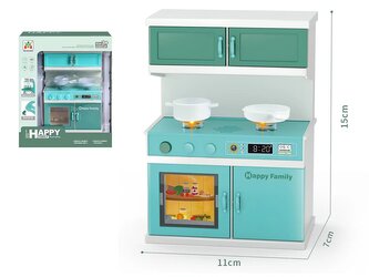 Kuchyňka s troubou na baterie, světlo, zvuk, 20,5x17x9,5cm, W/B