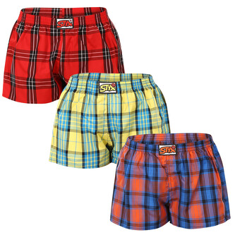 3PACK dámské trenky Styx klasická guma vícebarevné (3K10236) M