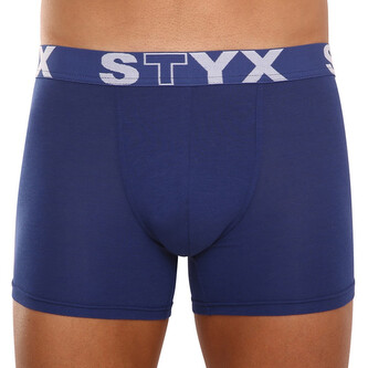 Pánské boxerky Styx long sportovní guma tmavě modré (U968) L