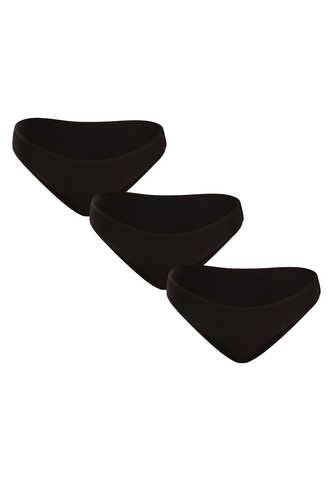 3PACK dámské kalhotky Nedeto černé (3NK01) M