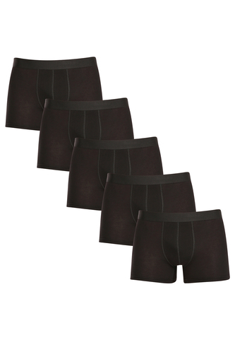 5PACK pánské boxerky Nedeto nadrozměr černé (5NBX001) 7XL