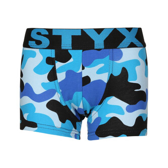 Dětské boxerky Styx art sportovní guma maskáč modrý (GJ1850) 9-11 let