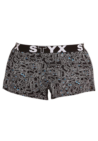 Dámské trenky Styx art sportovní guma doodle (T1256) L