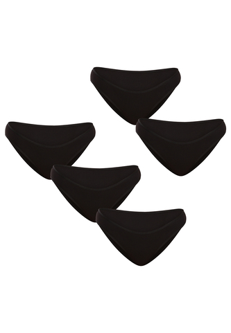 5PACK dámské kalhotky Nedeto černé (5NK001) S