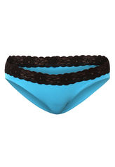 Dámské kalhotky Styx s krajkou modré (IKK1169) L