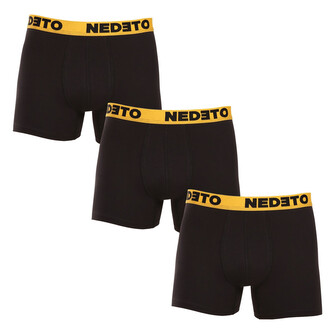 3PACK pánské boxerky Nedeto černé (3NBC2) XXL