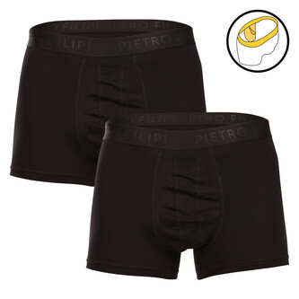 2PACK pánské boxerky Pietro Filipi balls holder černé (2BCL001) M