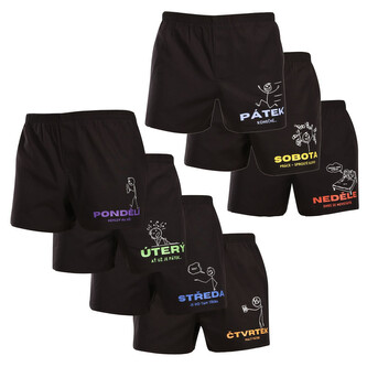 7PACK pánské trenky Nedeto Week 1 (7NTF1) XXL