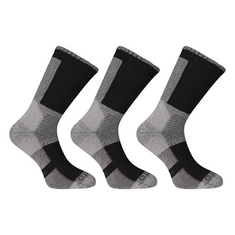 3PACK ponožky Nedeto vysoké zimní šedé (3NWS1) XL