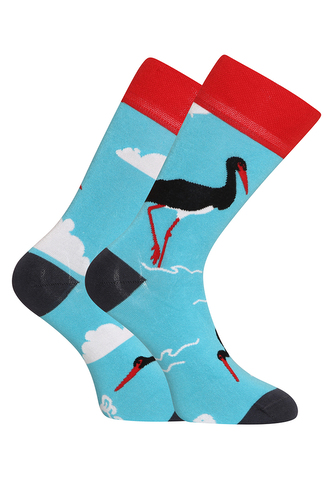 Veselé bambusové ponožky Dedoles Čáp černý (D-U-SC-RS-C-B-1549) M