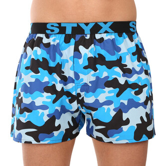 Pánské trenky Styx art sportovní guma maskáč modrý (B1850) XL