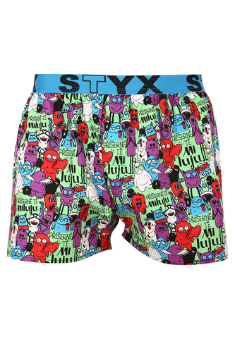 Pánské trenky Styx art sportovní guma příšerky (B1555) XXL