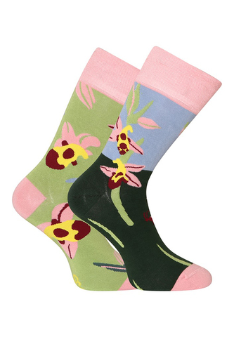 Veselé bambusové ponožky Dedoles Orchidej hmyzovník (D-U-SC-RS-C-B-1553) S