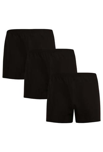 3PACK pánské trenky Nedeto černé (3NDTT001) XL