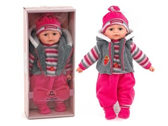 Lalka bobas śpiewa i mówi po polski 35cm